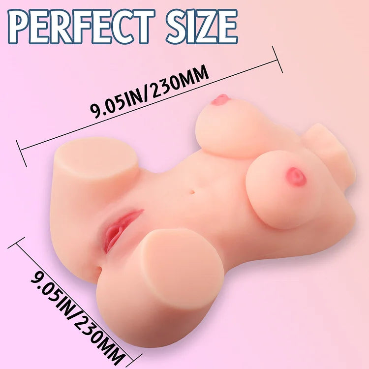 5.7lb Realistic Vagina Breast Pocket Pussy Ass Masturbator With 3d Dual Channel