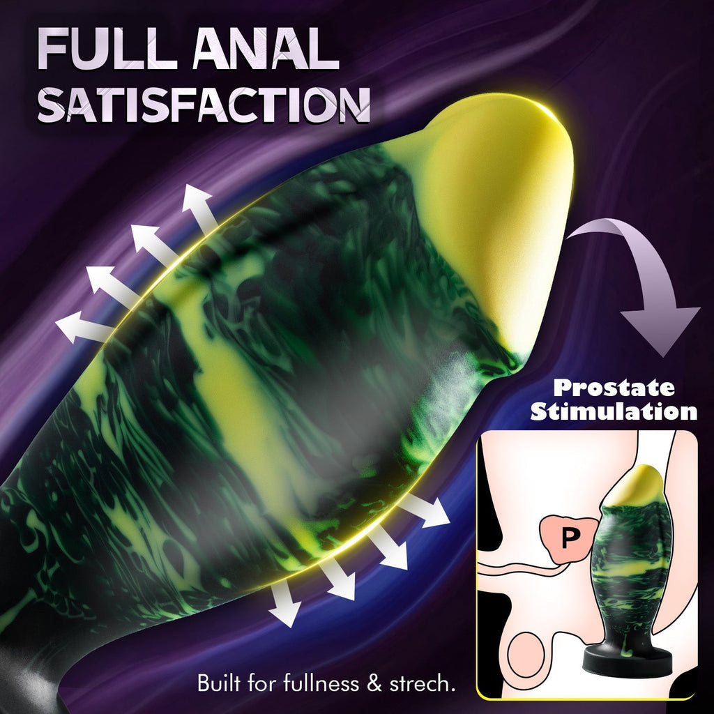 Unique Hybrid Design Vibrating Anal Dildo With Suction Cup