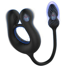 Load image into Gallery viewer, 2 IN 1 Anal Vibrator Butt Plug Penis Ring Cockring with 10 Vibrations &amp; Telescope