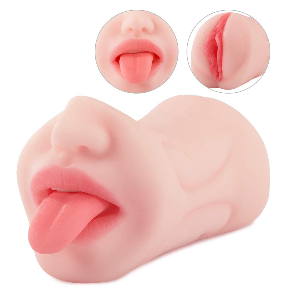 5.9-Inch Pocket Pussy Realistic Mouth with 3D Teeth and Tongue