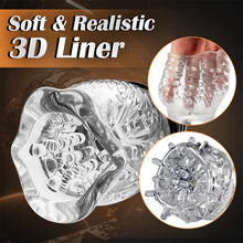 Load image into Gallery viewer, TORNADO-Gawk Gawk 5 Rotating ＆10 Vibrating Transparent Sleeve Oral Sex Cup Male Masturbators