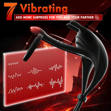 Load image into Gallery viewer, Adjustable Vibrating Dual Penis Ring Couples Shared Erection Rabbit Vibration