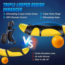 Load image into Gallery viewer, 10 Vibrating Cock Ring with G-spot Stimulation and Remote Control