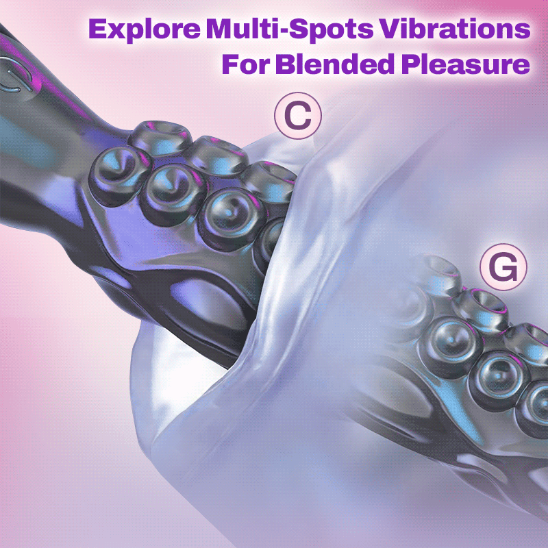 10.6" Tentacle Dildo Vibrator Sex Toys - Realistic Anal Dildo Vibrators with 9 Vibration Modes & LED Display，Sex Toy for G Spot & P Spot Stimulation，Monster Silicone Dildos Anal Plug Prostate Massager