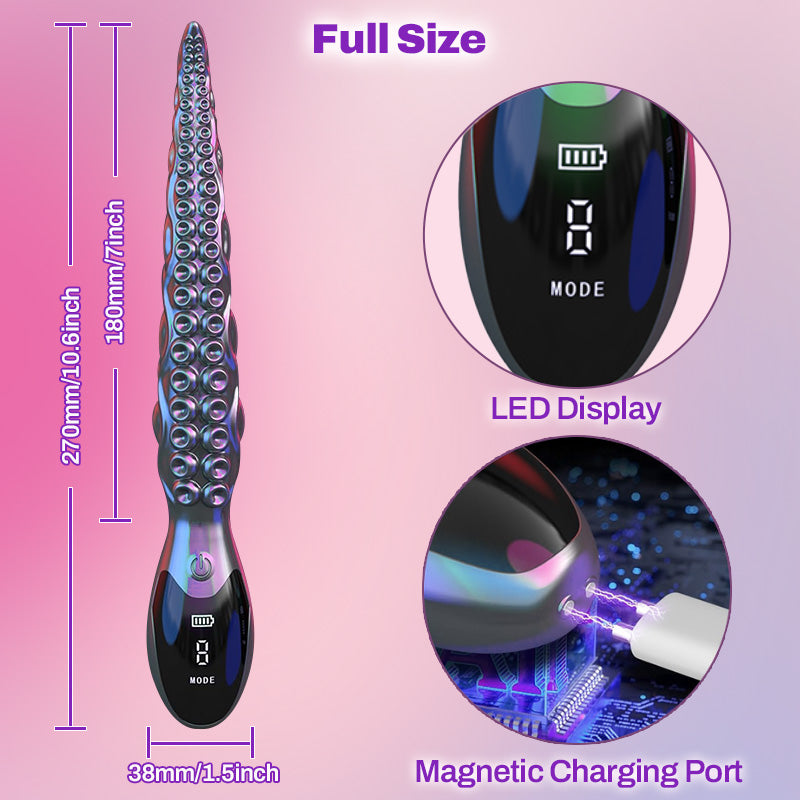 10.6" Tentacle Dildo Vibrator Sex Toys - Realistic Anal Dildo Vibrators with 9 Vibration Modes & LED Display，Sex Toy for G Spot & P Spot Stimulation，Monster Silicone Dildos Anal Plug Prostate Massager