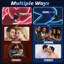 Load image into Gallery viewer, LED Light 360° Rotation &amp; Vibration Remote Control Anal Plug For Solo or Couple