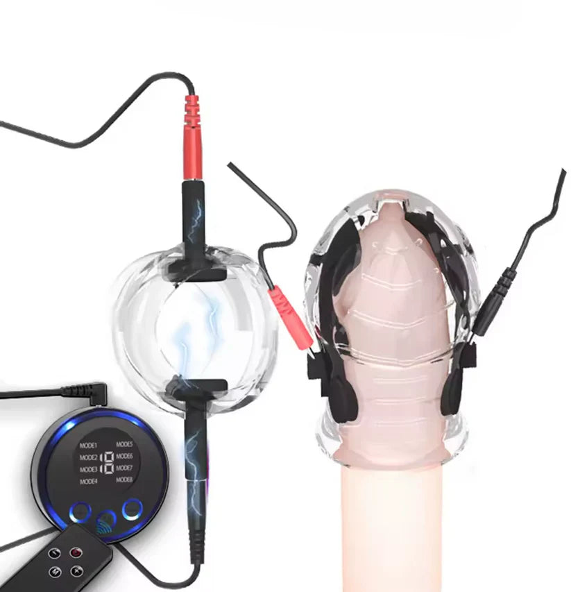 E-stim Eichel Penistrainer Stimulator mit 19 Electric Shock Intensity & 8 Modes