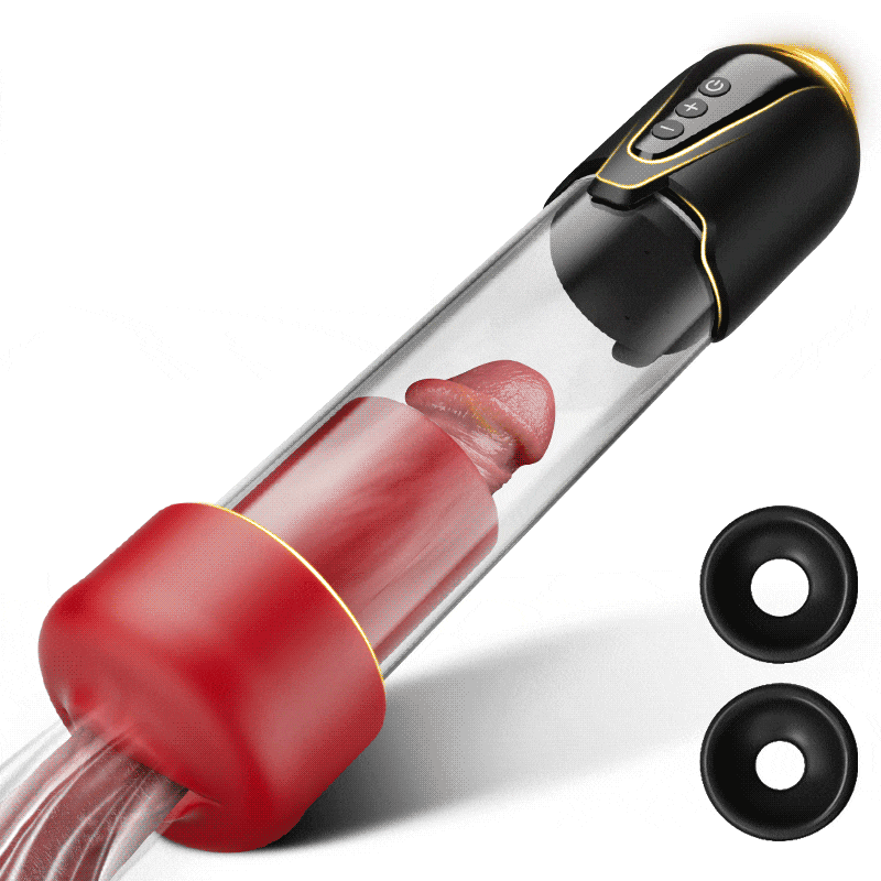 Red Fury Armour – 6 Suctions Penis Pump with Lifelike Mouth & Textured Tunnel