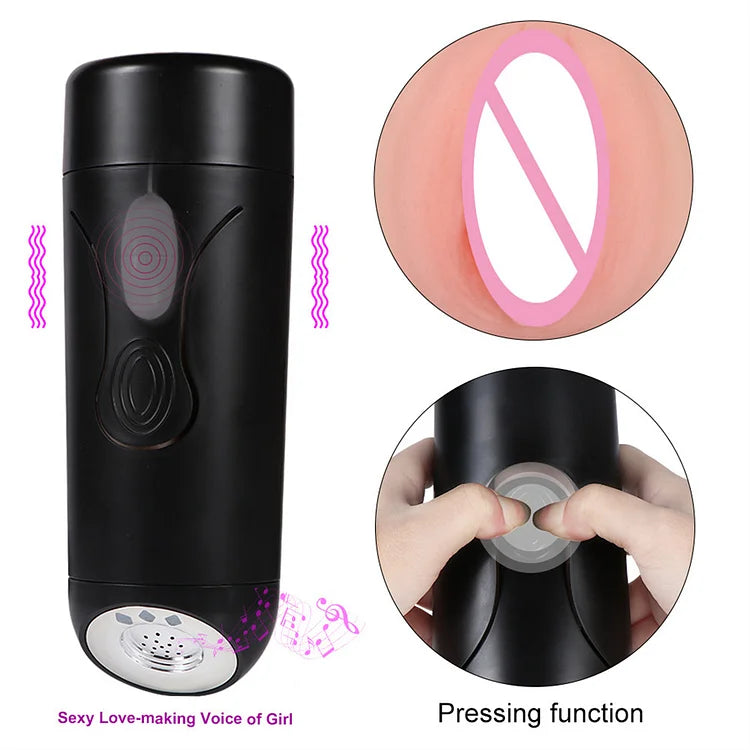 Full Automatic Airplane Cup Male Masturbator Penis Exerciser Intelligent Pronunciation Airplane Cup Sex Toy Wholesale