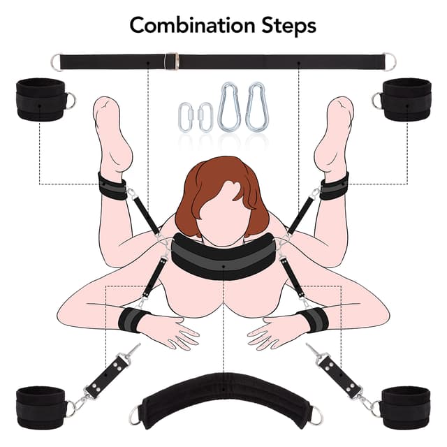 Creative Unlimited - Cushioned Handcuffs Hold 300 lbs Multi-Purpose Door Sex Swing