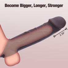 Load image into Gallery viewer, Black  Penis Sleeve Vibrating Cock Sleeve