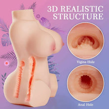 Load image into Gallery viewer, Real Vagina Men&#39;s Comfort Double Acupuncture Insertion Articles Upper Body Hip Self-defense Real Man Inverted Private Part