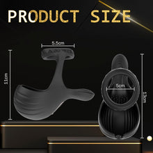 Load image into Gallery viewer, Vibrating Cock Ring with Testicles Vibrator, APP Vibrator Prostate Massager Penis Ring Sex Toy for Men Erotic with 10 Vibration Modes, Medical Silicone Waterproof Sex Toys for Adult Couples Black