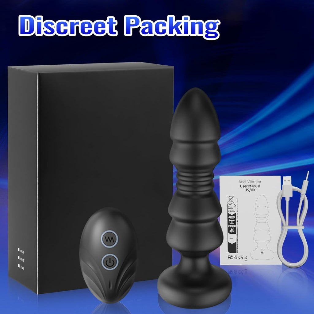 Thrusting Sex Toys Anal Plugs - APP Remote Control Vibrating Butt Plug with 12 Vibrating & Thrusting Modes Prostate Massager Anal Toys, G Spot Vibrator Anal Sex Toys for Male and Female