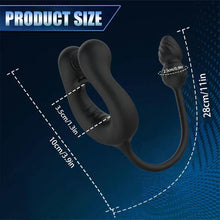 Load image into Gallery viewer, 2 IN 1 Anal Vibrator Butt Plug Penis Ring Cockring with 10 Vibrations &amp; Telescope