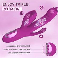 Load image into Gallery viewer, Trident 4-in-1 Heating Telescopic Swinging Tongue-licking Vibrator