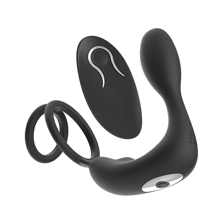 Remote Control Lock Semen Men's Vibration Front And Rear Atrium Anal Plug Stimulation Masturbation Device