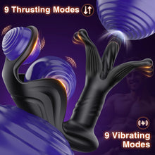 Load image into Gallery viewer, Prostate Massager Anal Toys, BEISAR Butt Plug Male Sex Toys for Men Sex Toy Anal Plug Adult Toys with 9 Tension Shock Flapping Thrusting Vibrating Cock Ring Anal Vibrator Dildo for Men S&amp;M Paddles