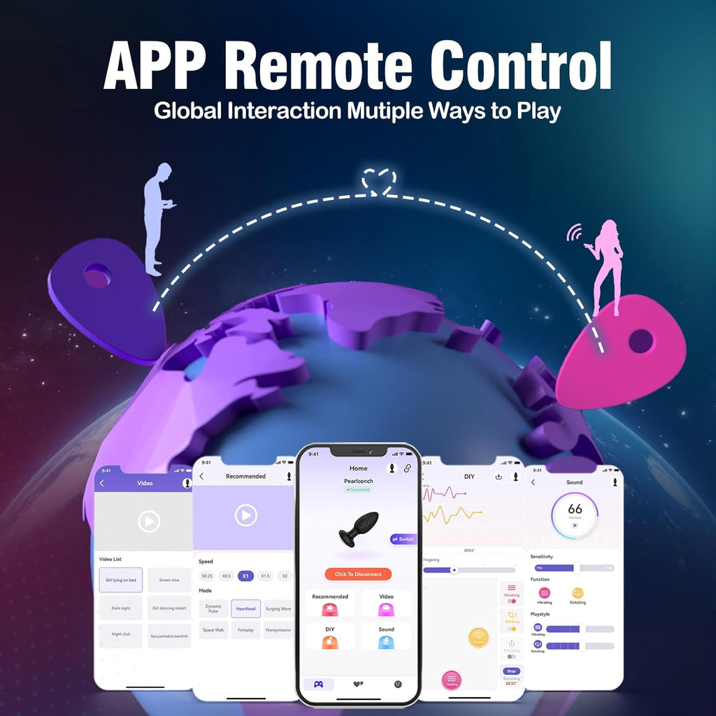 Anal Vibrators Sex Toys, Anal Toys Anal Plug with 7 Rotation & 7 Vibration, Adult Toys Remote Control Vibrator Sex Toys4couples Men & Women Thrusting