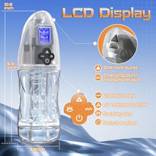 Load image into Gallery viewer, Automatic Male Masturbator Male Sex Toy, Penis Stroker with 10 Vibrating &amp; 7 Sucking &amp; Sexy Moaning &amp; Full Transparent Design, Pocket Pussy Stroker with 3D Textured Adult Sex Toys for Men Masturbation