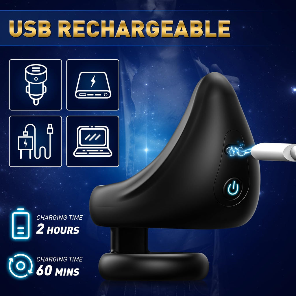 Vibrating Cock Ring Taint Vibrator Penis Ring Male Vibrator, Adult Sex Toys for Men Remote Control Perineum Stimulator Penis Vibrator, Silicone Dual Cockring Male Couple Sex Toy