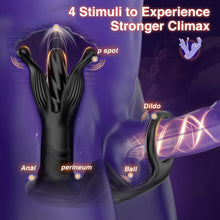 Load image into Gallery viewer, Prostate Massager Anal Toys, BEISAR Butt Plug Male Sex Toys for Men Sex Toy Anal Plug Adult Toys with 9 Tension Shock Flapping Thrusting Vibrating Cock Ring Anal Vibrator Dildo for Men S&amp;M Paddles