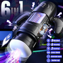 Load image into Gallery viewer, Male Masturbator Sex Toys for Men, Deluxe 6In1 Accelerate Boost Thrusting Sucking Vibrating 9 * 6 * 3 Modes 300g Sleeve Strong Suction Cup Sex Toys for Man Blowjob Adult Toys Mens Doll Stroker
