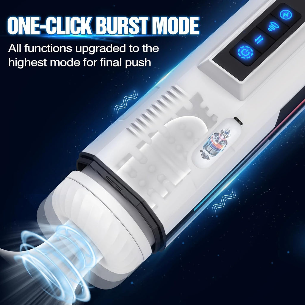 Automatic Male Masturbator Sex Toys for Men, Adult Toy Penis Pump with 7 Vibrating & 5 Sucking Thrusting Modes, LCD Display Mens Realistic Pocket Pussy Stroker Blowjob Machine