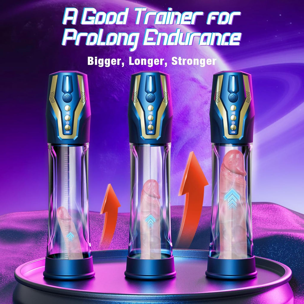 Male Sex Toys Penis Pump - Voice Control Penisp Pump with Cock Ring & Pocket Pussy, Male Masturbator 4 Sucking & 4 Pumping, Penis Extender Sex Toy Cock Pump, Dick Pump Penis Enlarger Sex Toýs for Man