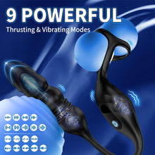 Load image into Gallery viewer, Thrusting Anal Vibrator Prostate Massager, Vibrating Cock Ring, Remote Control Anal Butt Plug, 9 Vibration Modes, Anal Bead，Male Vibrators for Men Adult Toys, Sex Toys for Men and Couple Pleasure