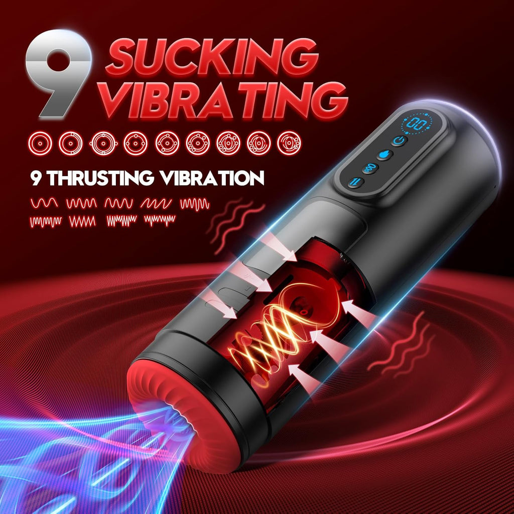 Automatic Male Mastusbafor Heat Men's Masterburbatar Sucking Men Masturebstor Machine Thrusting Machine Devices Suction Adult Toy Auto Bj Machine Pocket Puzzy Man Masturebstor Electric Sweater
