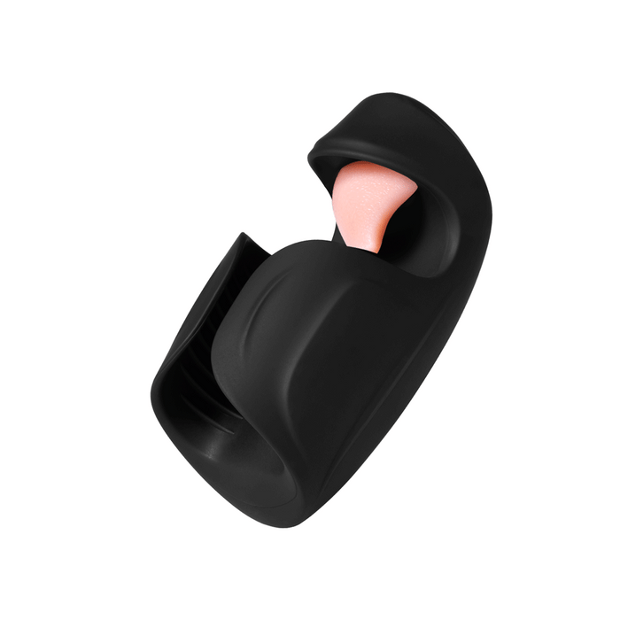 Automatic Male Masturbator - 10 Vibrating Tongue Patterns Dual Action Penis Training Vibrator, Vibrating Stimulator, Glans Penis Trainer, Male Adult Sex Toys, Penis Trainer, Black