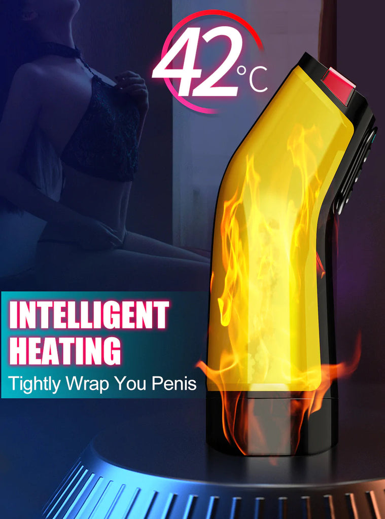 Male Masturbator Mute 7 Suction Vibration Easy Use & Clean for Beginner