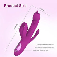 Load image into Gallery viewer, Trident 4-in-1 Heating Telescopic Swinging Tongue-licking Vibrator