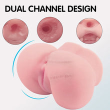 Load image into Gallery viewer, 2.9lb Pussy Ass Male Masturbator With 2 Lifelike Channel Vagina Anal Men Sex Toys